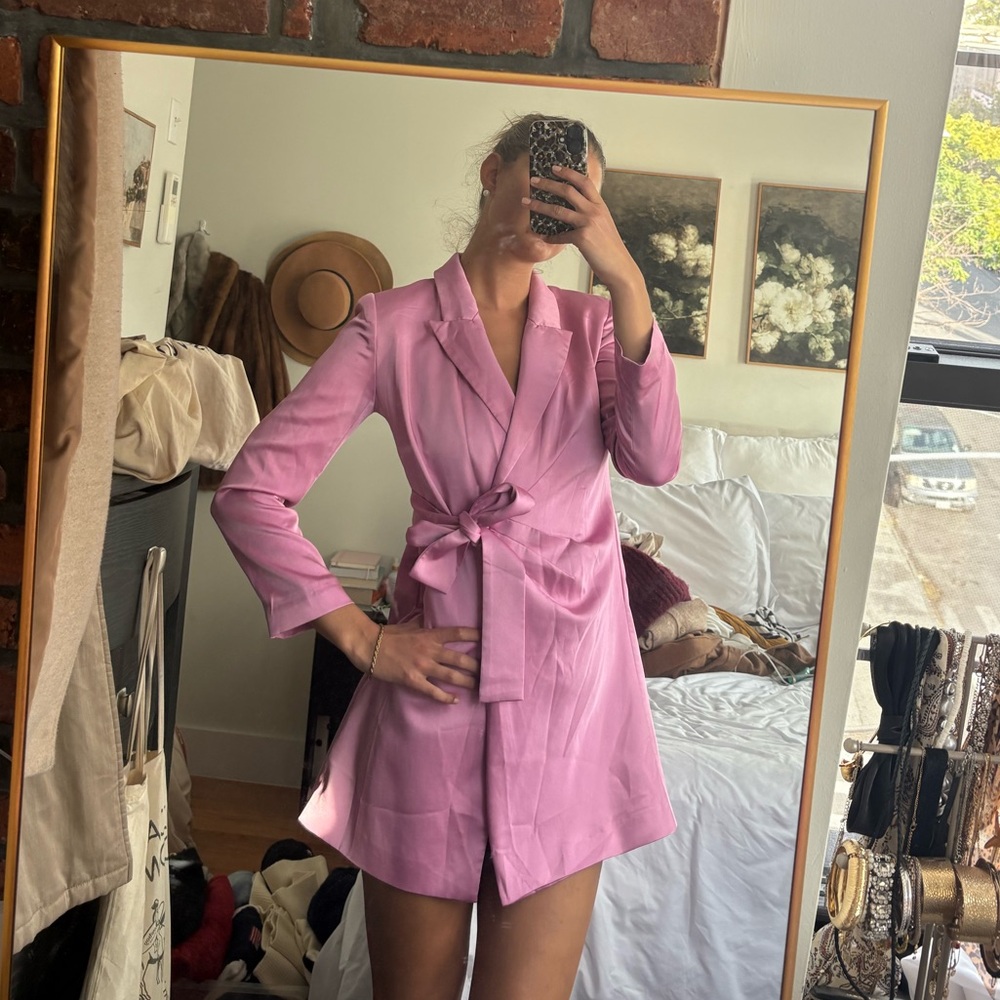 MOTF Elegant Pink Satin Dress